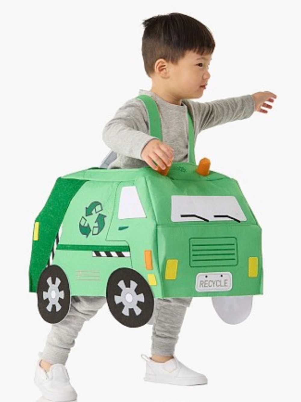 Pottery barn kids recycle truck felt lights and sound costume 3T nwt